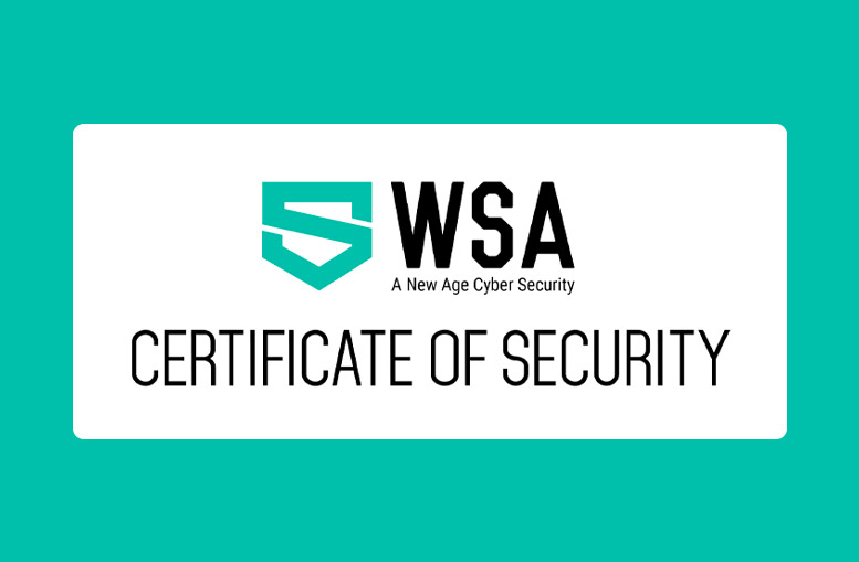 WeSecureApp - Certificate of Security